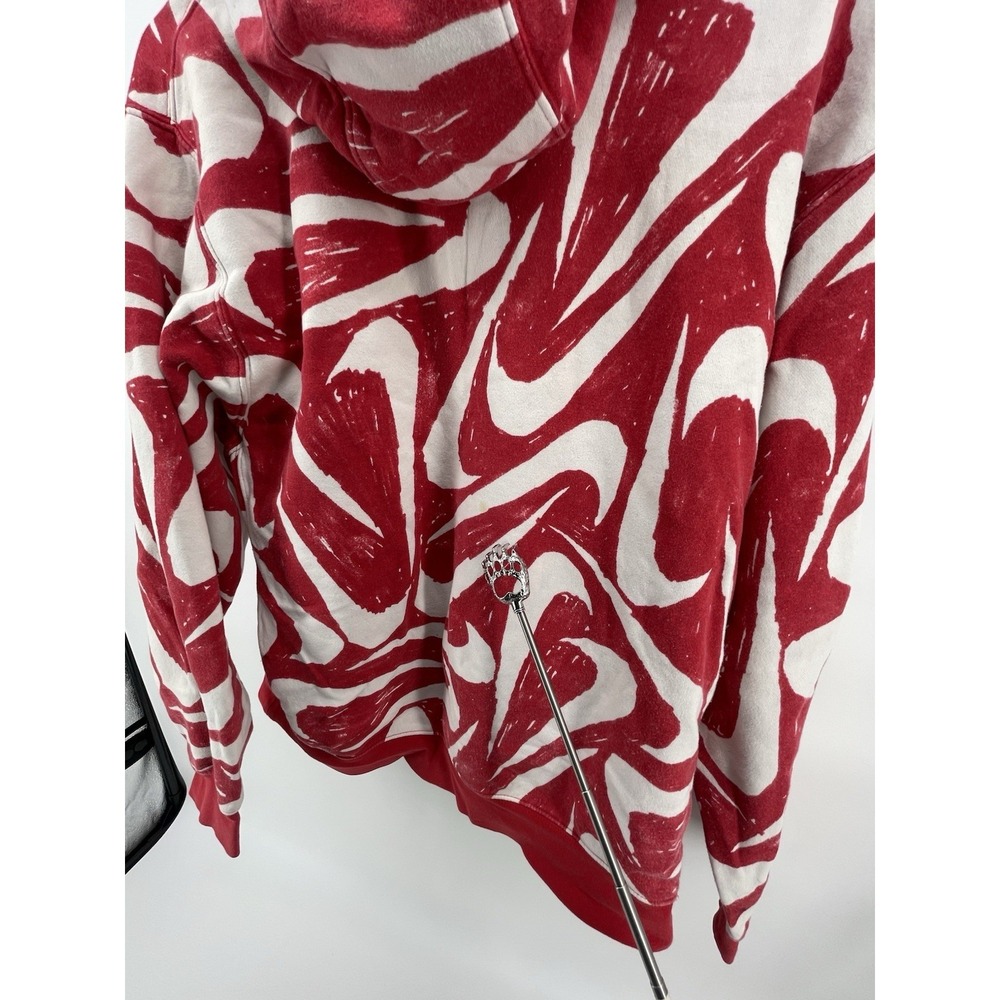 Nike Sweatshirt hoodie jacket size xl Red background White Swooshs - Picture 6 of 7